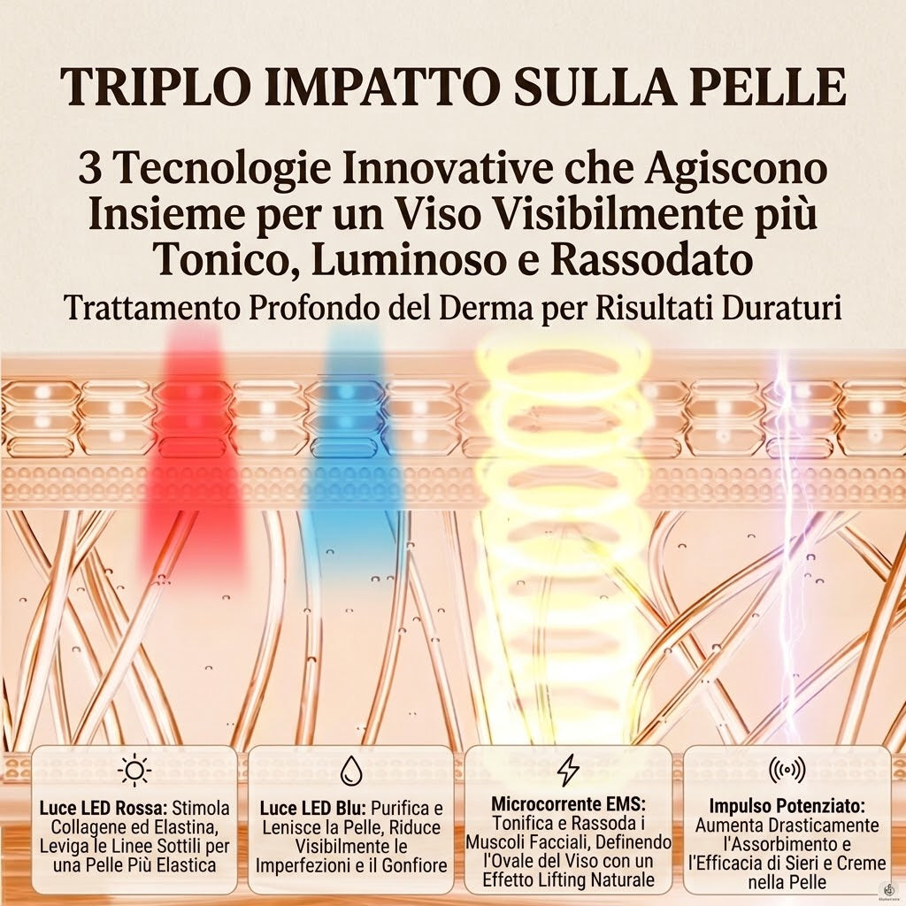 Dispositivo di Bellezza Viso EMS con Microcorrente - Vorien
