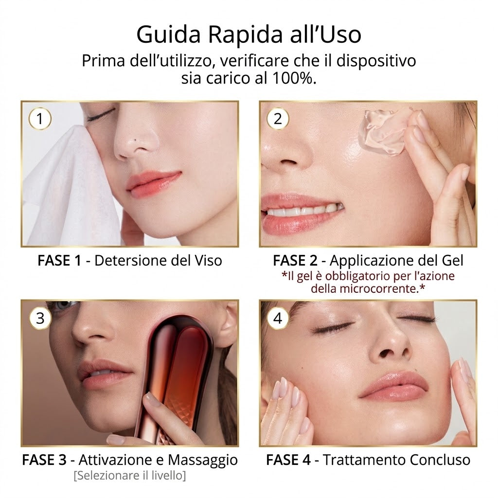 Dispositivo di Bellezza Viso EMS con Microcorrente - Vorien