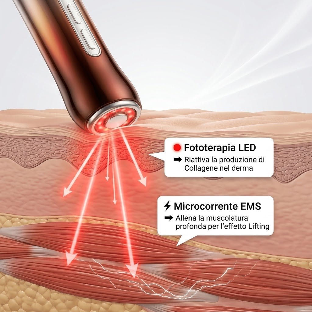 Dispositivo di Bellezza Viso EMS con Microcorrente - Vorien